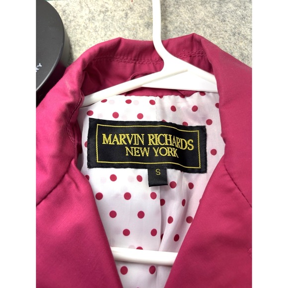 Marvin Richards New York pink double‎ breasted trench coat.  Size S - Picture 5 of 8